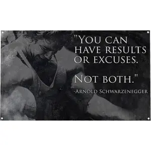Arnold Schwarzenegger Motivational Quote Flag 3x5 FT - Polyester Fitness Inspirational Banner Tapestry Wall Hanging for Gym & Bedroom Decor