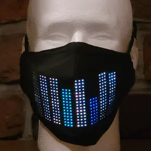 DIY Programmable LED Light Up Mask with Scrolling Message Panel Party Mask Great for Promo!! Accessories Rgb