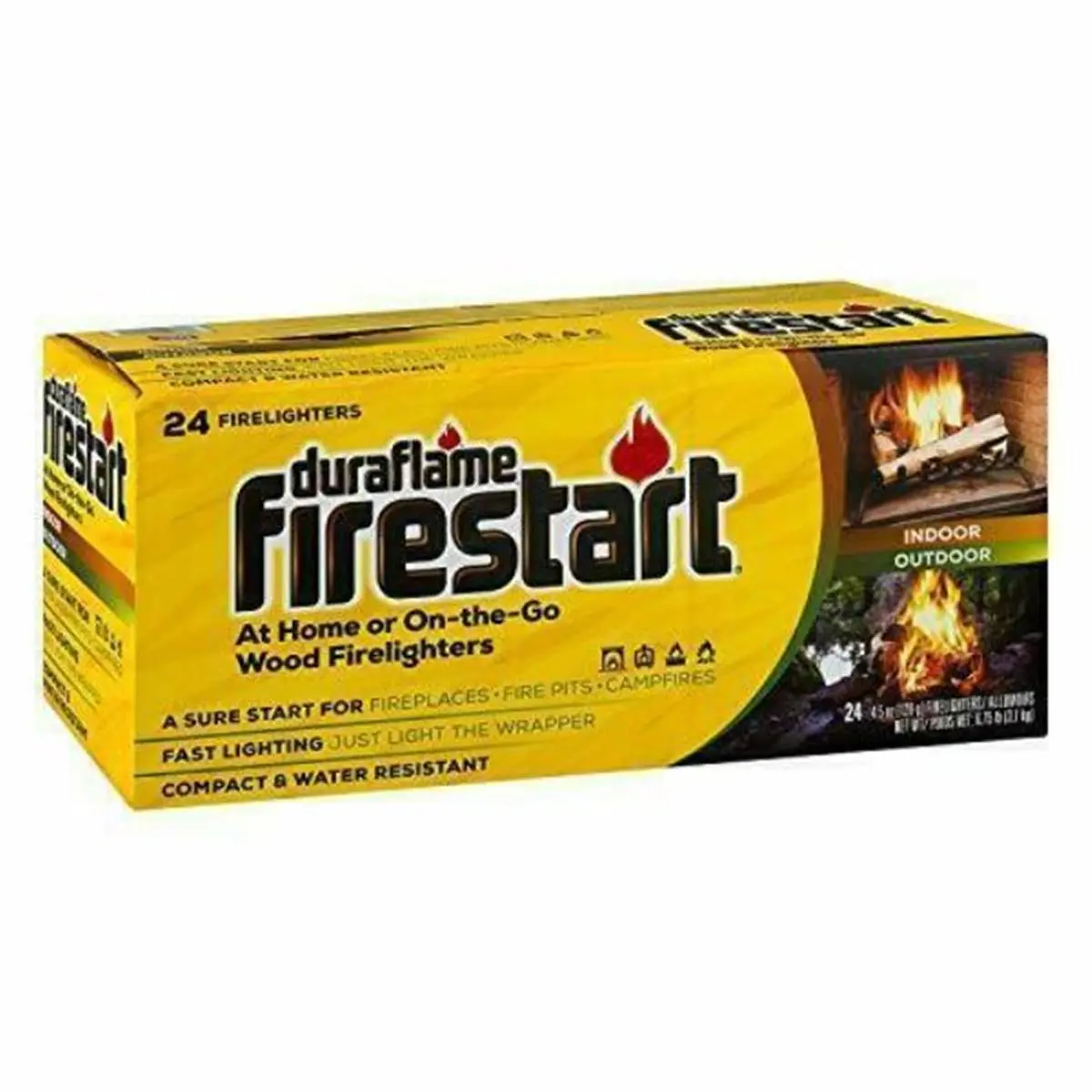 212 MAIN Compact Water Resistant Duraflame Cowboy 108640 Fire Stick Igniter - Fast Lighting, 4.5 oz, 24 Pieces, 30 Min Burn Time, Heat Retention for Campfire-BBQ Party