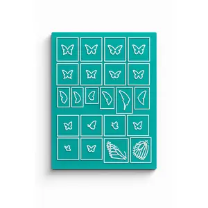 Airbrush Nail Art Stencils – Butterfly Shapes Bundle (Reusable Nail Design Stencils)