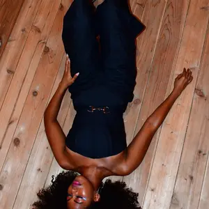 Dark-wash Denim Culotte Jumpsuit