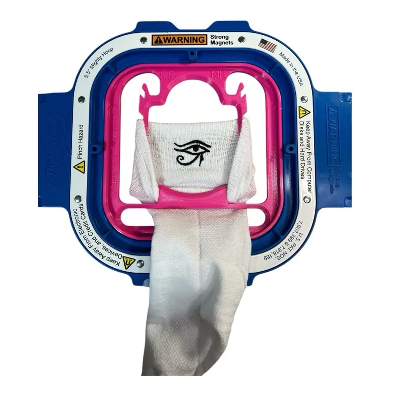 Sock Hoop Insert for 5.5″ Mighty Hoop Magnetic Hoop – Custom Fit Sock and Glove Embroidery Insert for Secure & Easy Machine Embroidery Hooping for Custom DIY Socks and Gloves (Adult-Pink)