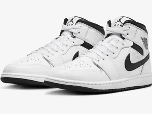 Nike Air Jordan 1 Mid Reverse Panda White Black DQ8426-132 Men's Shoes NEW