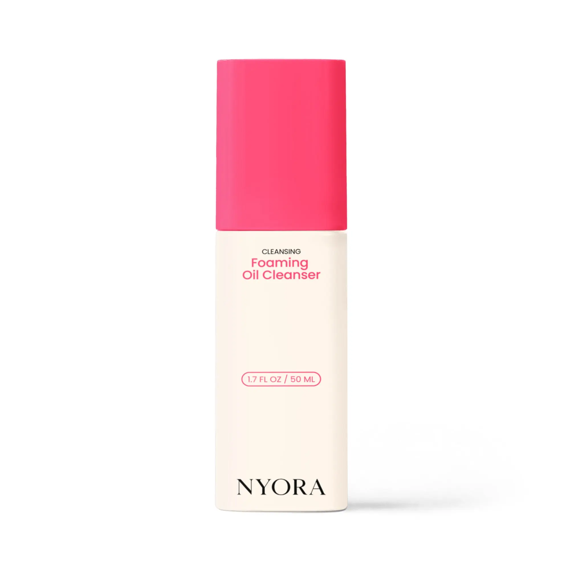 NYORA Foaming Oil Cleanser - Hydrating & Nourishing Formula with Macadamia Oil & Squalane for Radiant Glow - 50ml - USA Made