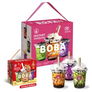 O's Bubble Boba Tea Kit - Bubble Tea Kit - All in One Boba Kit for Boba Tea Lovers - Boba Party Kit for Boba Drinks - Boba Kit for Kids - 6 Servings Includes Cups, Straws, Stirrer (Party Kit Variety Pack Upgrade)