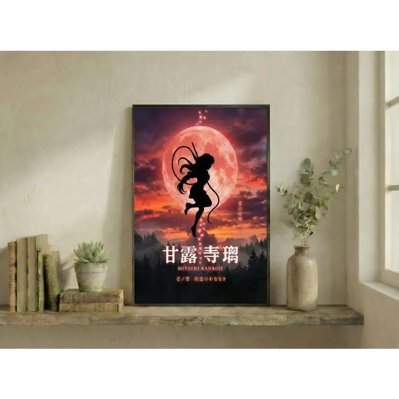 Mitsuri Kanroji Love Hashira Demon Slayer Anime Print Photo Paper Poster - Artistic Home Decor Wall Art, Room Decoration with Mount Option, Photo-Infused Design for Wardrobe Accents (Plaid, Polka Dot, Houndstooth Accents)