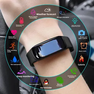 Smart Fitness Bracelet, Heart Rate & Blood Pressure Monitor, Waterproof Sleep Tracker for Men Women Couples