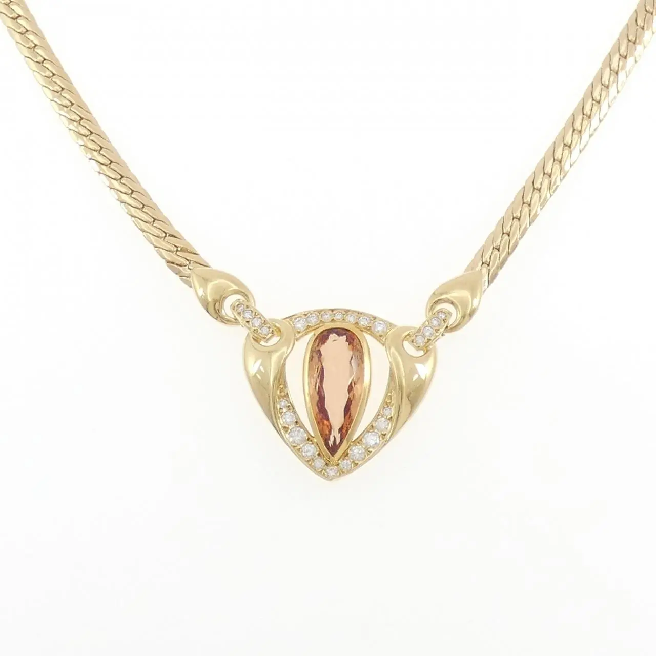Mikimoto Au750 Topaz Diamond Necklace