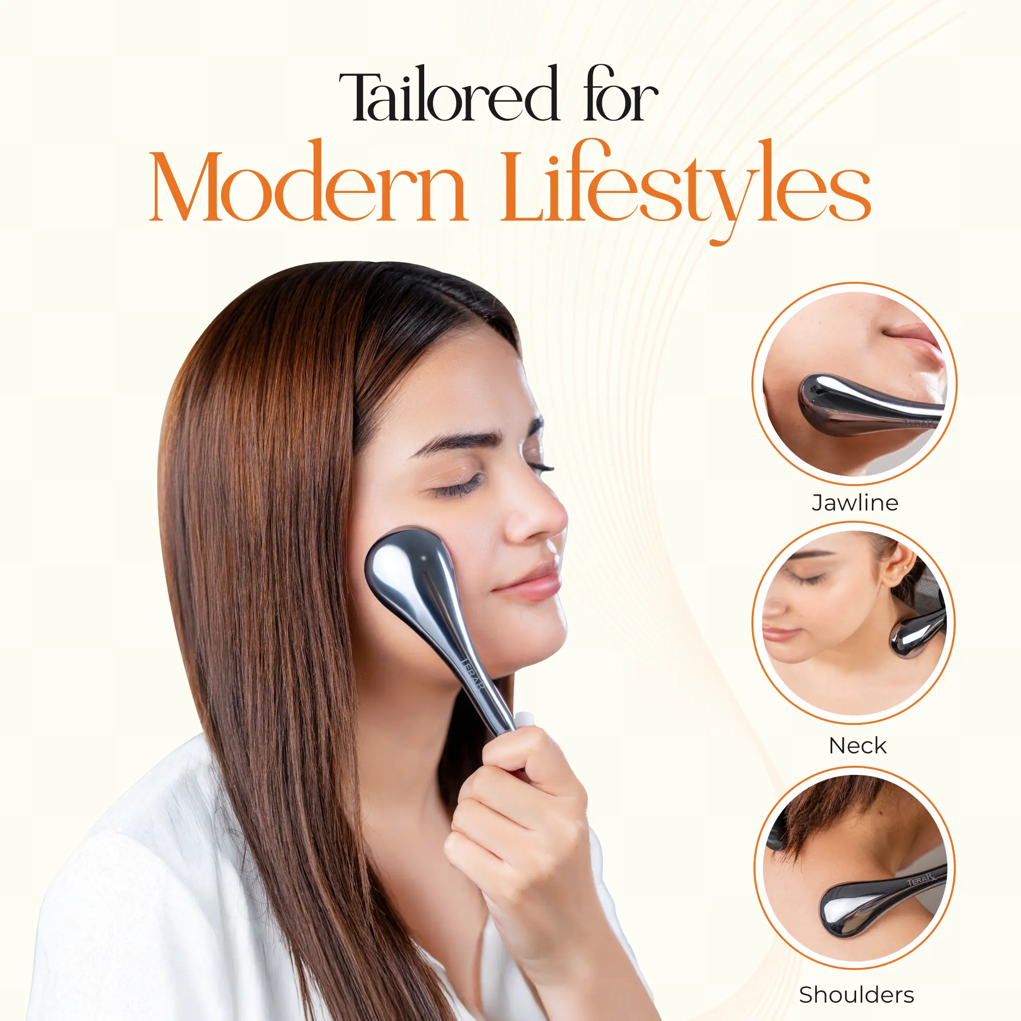 TeraRX Authentic Terahertz Stone Gua Sha Spoon - Meridian Dial Bar
