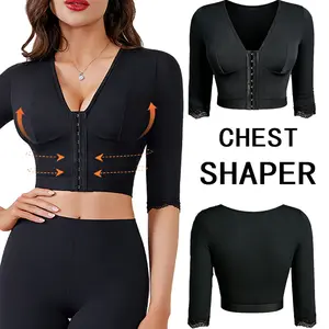 Shaping Bra Top Yoga Front Button Sports Jacket Shaping Sleeves Womenswear Comfortable Fit for Active Activities