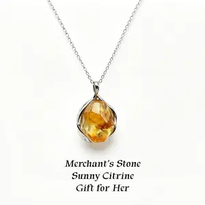 Handcrafted Natural Citrine Pendant Necklace – Abundance Alignment Jewelry, Energy & Confidence Citrine Piece, Intentional Living Accessory, Manifestation Necklace, Conscious Luxury Gift
