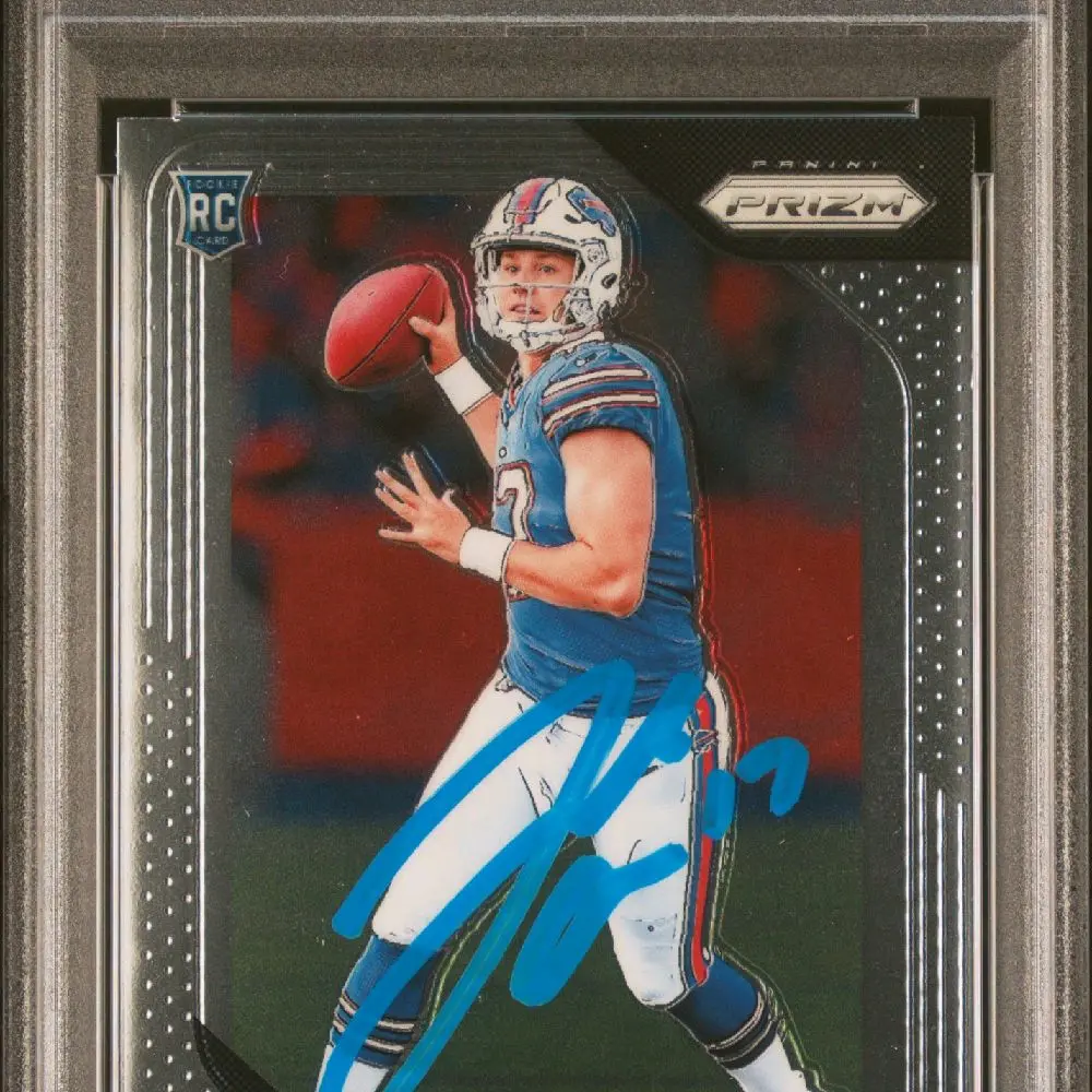 2018 Panini Prizm Josh Allen #205 Base Prizm, PSA 9 Graded, Autographed (AUTH) Trading Card