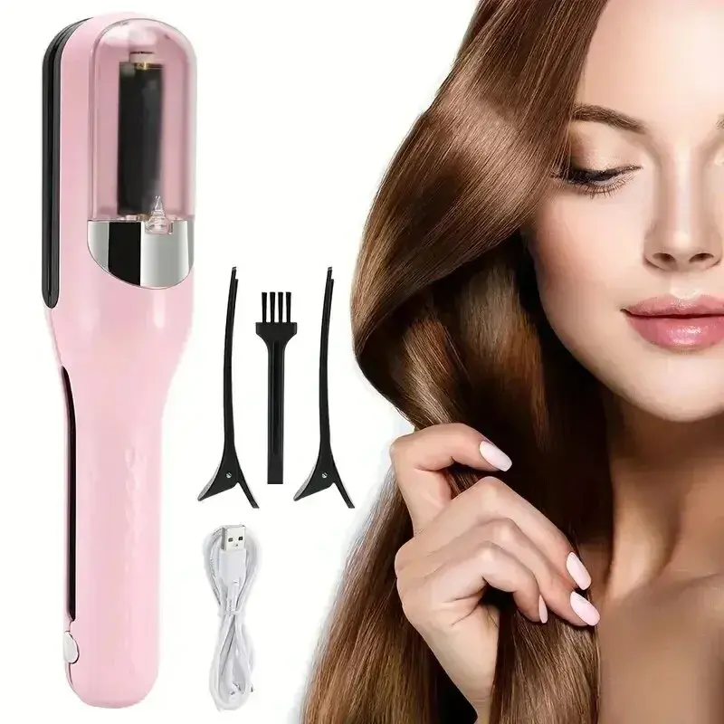 Split End Trimmer Portable Cordless Hair Care Tool-for Dry Damaged Brittle Curly Frizzy or Straight Hair Battery Operated Home Styling Tool for Split Ends