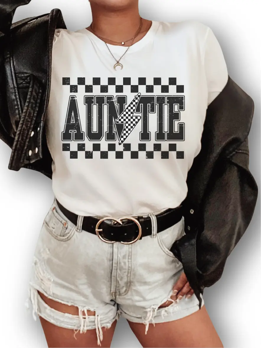 Lightning Auntie ~ Unisex Apparel Printed In The USA!