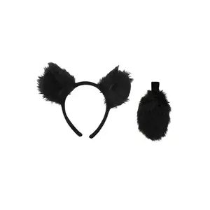 Black Bear Ears Headband & Tail Kit