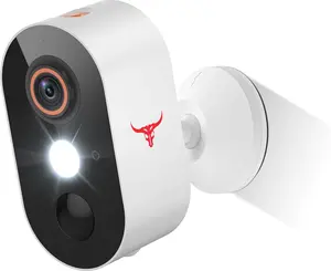 1080p Wireless Security Camera with AI Human Detection, Night Vision, 2-Way Talk, Cloud Storage, 2.4G WiFi, Battery Camera for Home Security (1 Spotlight)