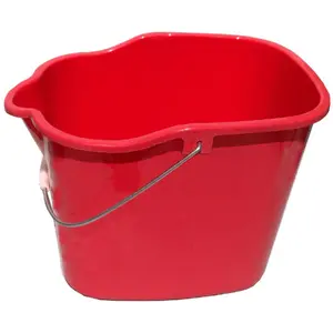 212 MAIN Red Plastic Mop Bucket - SB17RD 17 qt. Square Utility Bucket