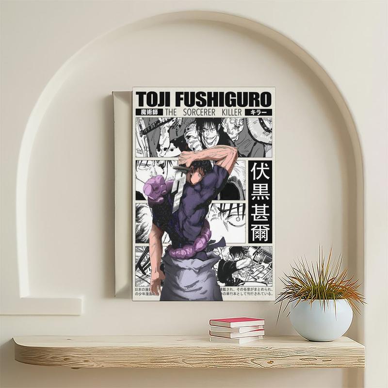 Toji Jujutsu Kaisen Anime Poster Print JJK Manga Artwork Wall Hanging Home Decor Gojo Geto Minimalist for Anime Fan