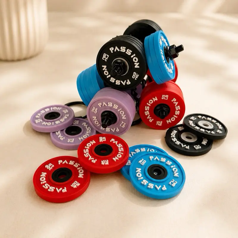Mini Dumbbell Keychain – Gym Bag Charm, Fitness & Weightlifting Accessory, Gym Lover Gift