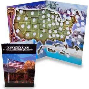 State Quarter Collection Book Folder Map