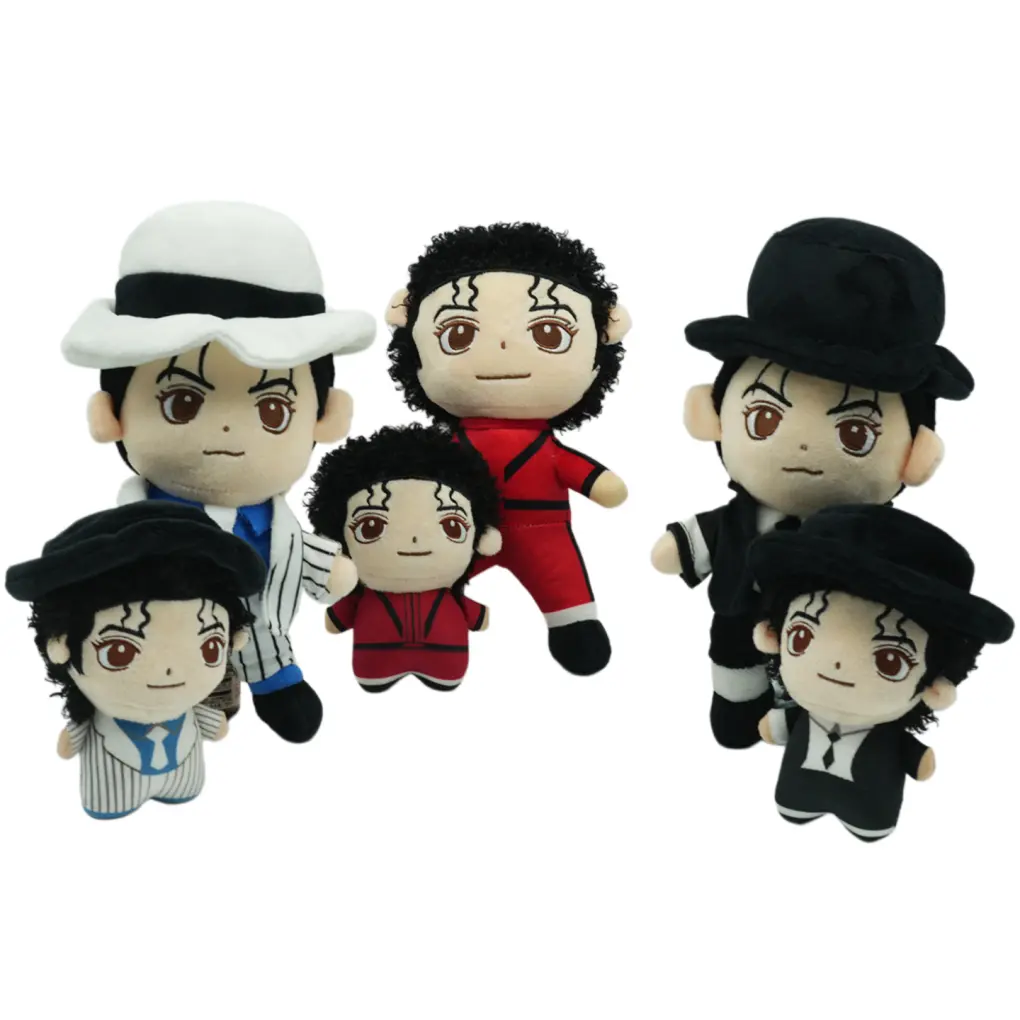 MICHAEL JACKSON STUFFED PLUSH DOLLS, Classic Stage Outfit MJ Collectible Figures, Home Desk Decor & Keepsake Gift For Michael Jackson Fans