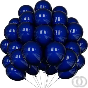 100 Pack 12 inch Navy Blue Latex Balloons - Round Dark Blue Balloons for Birthday Party, Graduation, Wedding, Anniversary,  Shower Decorations