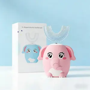 Kids Electric U Shaped Toothbrush Children Rechargeable Sonic Toothbrush Toddler baby toothbrushes Full Mouth 6 Cleaning Modes Oral hygiene