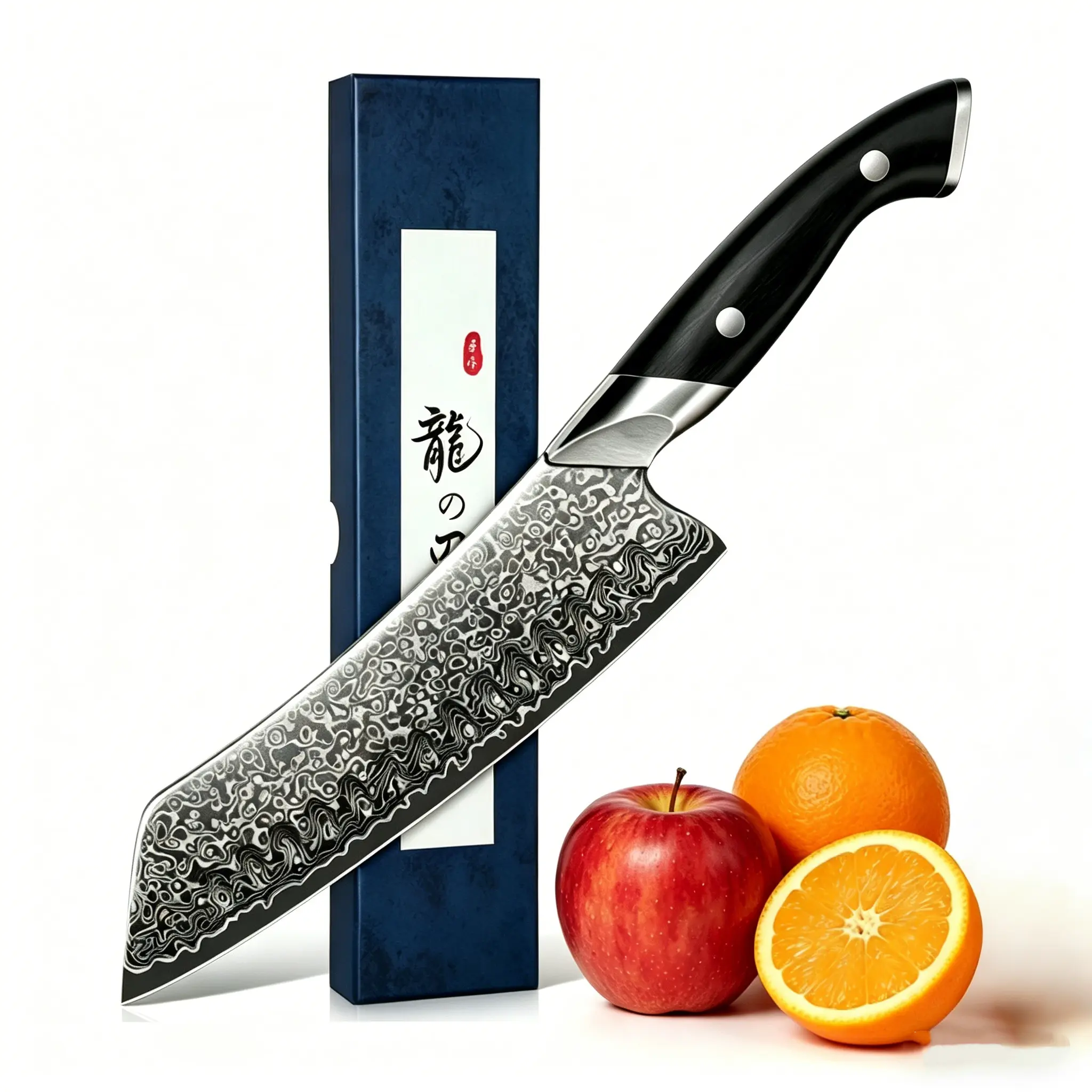 DRAGON RIOT  Chef Knife,Damascus Santoku Knife, Kitchen Knives with Ergonomic Handle, Premium Gift Box for Mom and Dad