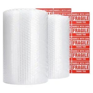 Pacific Mailer 2 Pack 12 Inch x 72 ft Total Bubble Packing Nylon Wrap For Moving Boxes Shipping Cushioning Supplies Perforated Every 12”