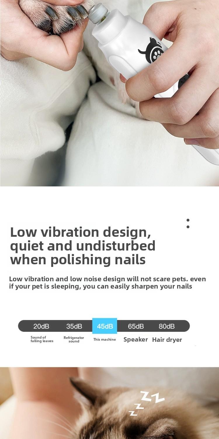 High Efficiency Low Noise Pet Nail file- Electric Pet Armor Grinder- Fully Automatic Portable Rechargeable Pet Nail Scissors Armor Grinding Artifact