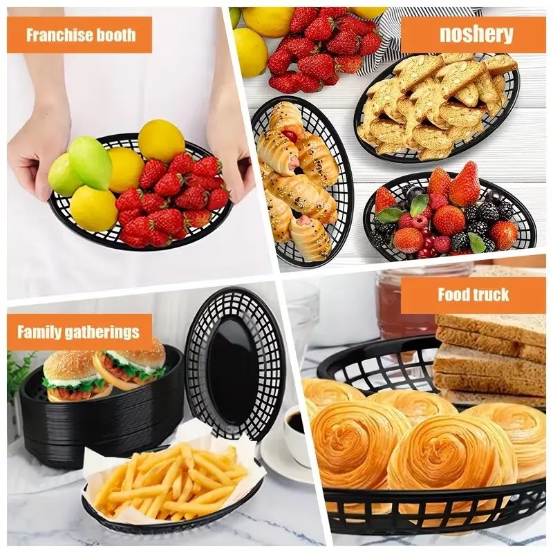 12/36pcs Fast Food Basket, Modern Kitchen Storage Basket, Picnic Basket, Burger Basket, Sandwich Basket, French Fries Basket