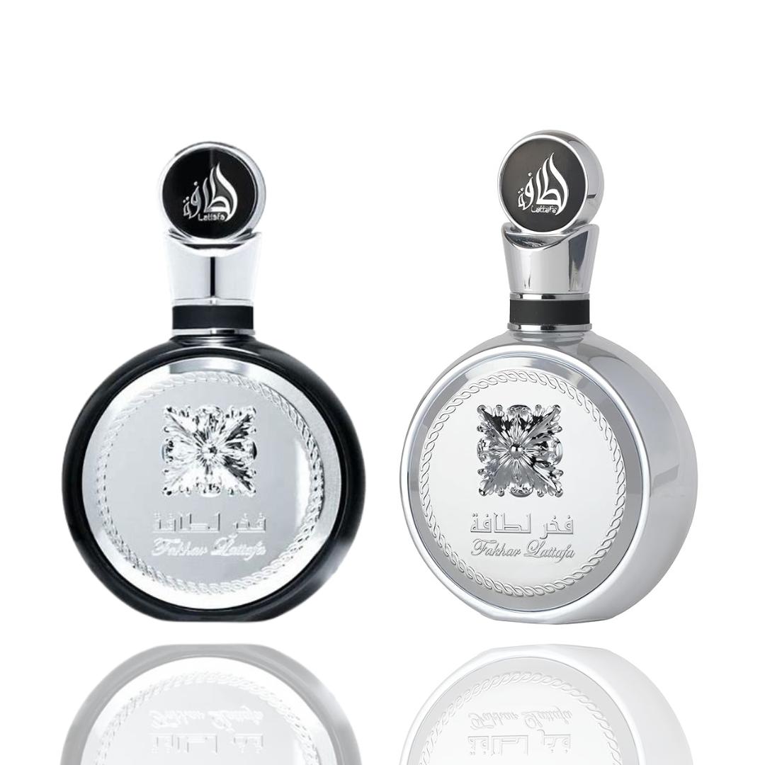 Fakhar Lattafa Silver + Fakhar Lattafa Platinum -- 2-piece bundle