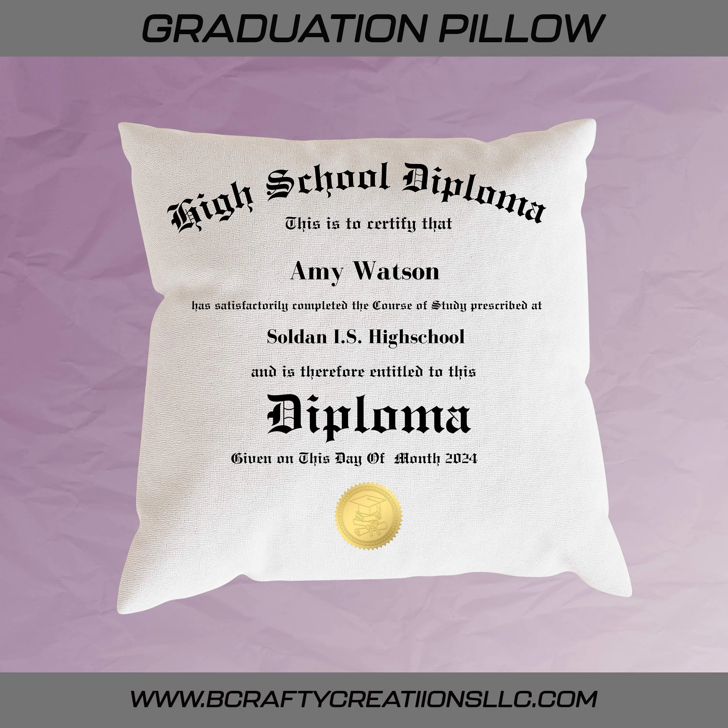 Graduation Diploma Pillow