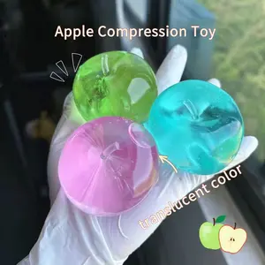 Apple Squishy Toys Set, Adult and Kids Stress Relief Fidget Kit, Slow Rise Mochi Sensory Toy, Anxiety Relief, Birthday Party Gift