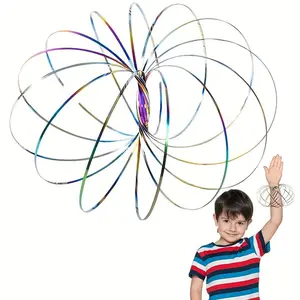 Magic Flow Ring Wristband, Creative Geometric Bracelet, Fidget Toy, Stress Relief Toy For Kids, Party Favor For Boys & Girls, Spinner Fidget Band