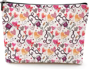 Nurse Cosmetic Bag Nurse Gifts Appreciation Birthday Makeup Bag RN Gifts Nursing Student Essentials Accessories Practitioner Gifts for Women Coworkers Nurses Week Christmas
