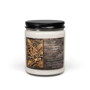 St. Michael The Archangel Prayer Scented Soy Candle, 9oz - In 9 different Scents! 50 to 60 hours of burning Time, San Miguel Prayer Candle