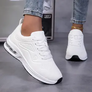 Women's Winter Outdoor Sports Shoes Thick Sole Height Increasing Sneakers 2026 Autumn Trendy Breathable Mesh Shoes Air Cushion Lightweight Shock Absorption Soft unning Shoes Women's Jump Rope Shoes Outdoor Tennis Shoes