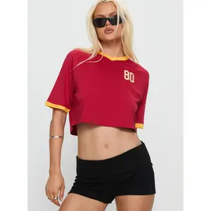 USC Cropped Soccer Jersey Tee Cardinal