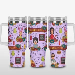 Bobs Burger Tumbler 40oz, Cartoon Movie Tumbler 40oz, Movie Character 40oz Tumbler