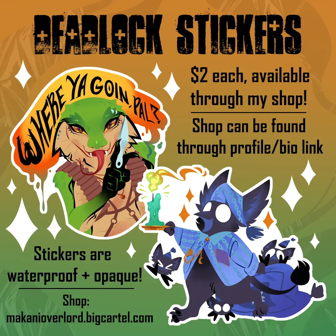 Deadlock Waterproof Stickers