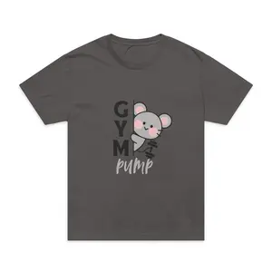 Sabas Gym Pump Cute Koala T-Shirt — "Gym Pump" Front & "Push Yourself" Back