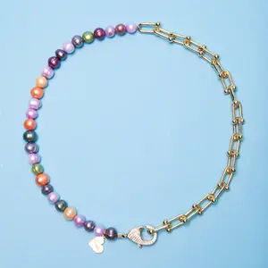 50/50 Multicolor Pearl Necklace