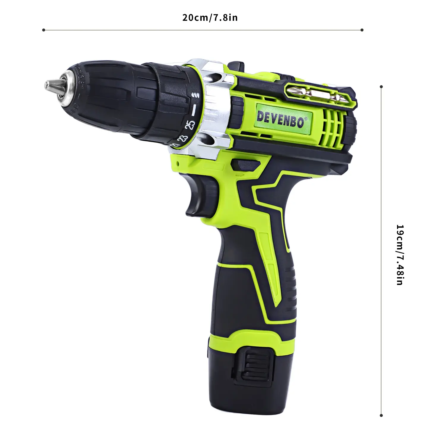 Devenbo Tool kit (95pieces) With 12v Cordless Power Drill Two