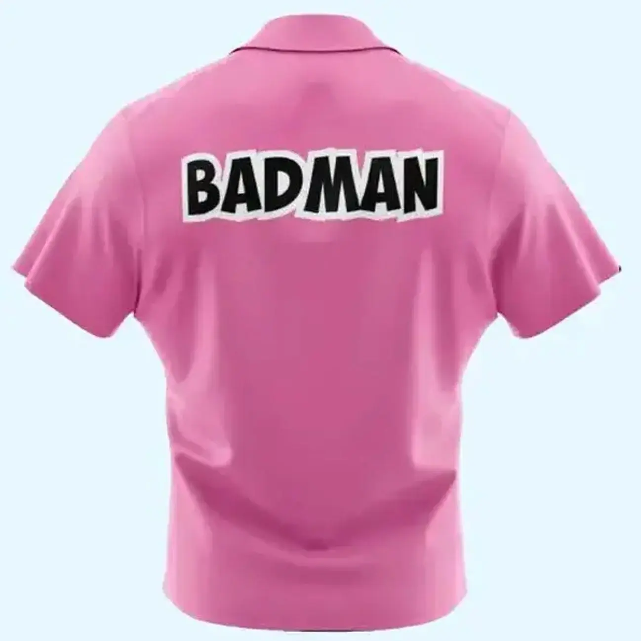Badman Pink DBZ Hawaiian Shirt and Shorts Set, Full Matching Anime Cosplay Button Up Graphic Outfit, Unique Summer Holiday Gift for Men Fan