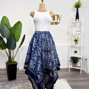 Adire Double Handkerchief skirt | Handwoven Aso-oke | African Print | Ideal for Casual Occasions
