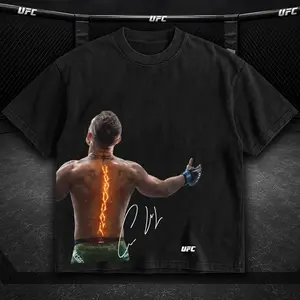 UNDISPUTED Conor McGregor Iconic Signature Heavy Cotton T-shirt UFC Pound For Pound Shirt MMA Fan Apparel Pump Cover Direct-to-garment Printing