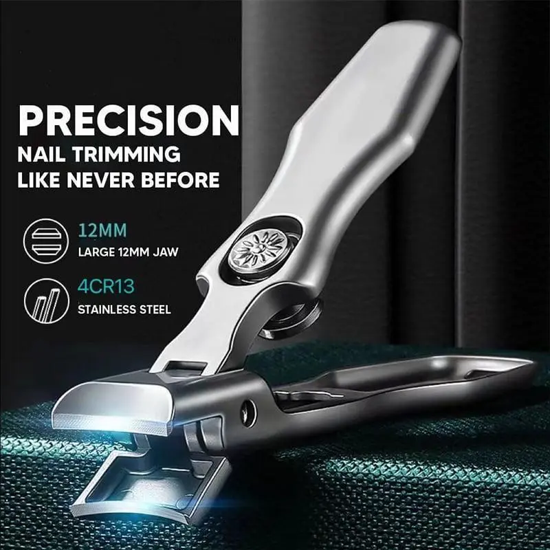 HOXEZU Ultra Wide Jaw Opening Nail Clippers Set, Toenail Clippers for Thick Nails, Heavy Duty Nail Cutter, Stainless Steel Toe Nail Clippers for Seniors, Men & Women Manicure,Pedicure,Big, Easy To Use, Safe And Convenient