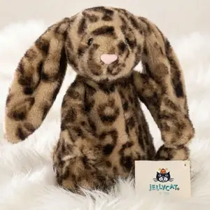 Exclusive NWT Jellycat Cobblehop Leopard Bunny – Luxury Soft Stuffed Animal Collectible