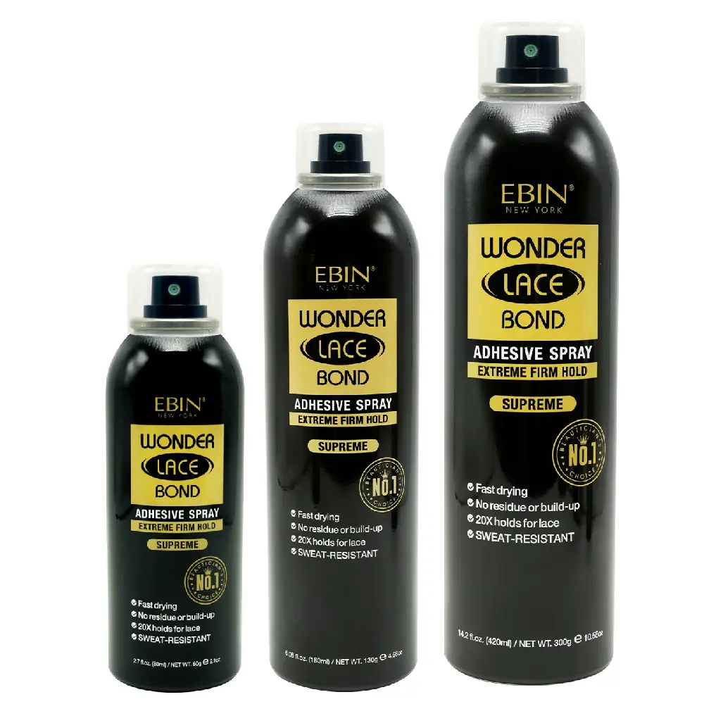 Ebin New York Wonder Lace Bond Adhesive Spray Supreme Extreme Firm Hold Strong Hold Styling Hair Gel Ebin New York Wonder Lace Bond Adhesive Spray Supreme Extreme Firm Hold Strong Hold Styling Hair Gel